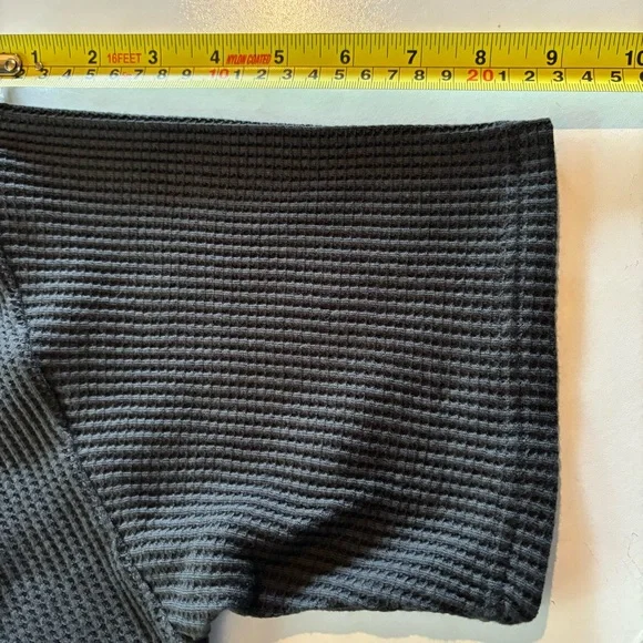 PacSun Mens T-Shirt Waffle Knit Small Short Sleeve Dark Gray Tee Shirt - Picture 8 of 8